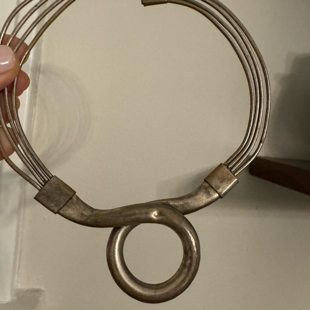 Stunning (Possibly Silver) Unique Collar Necklace - image 3